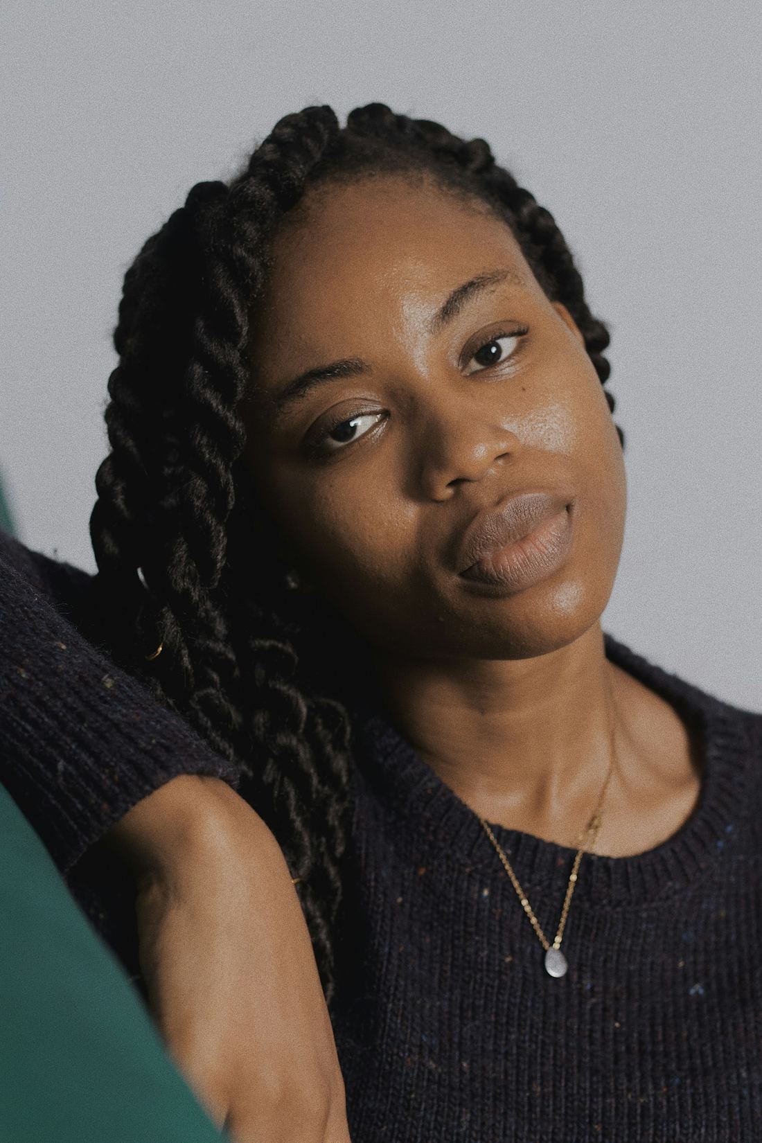 Twists framing the face (sample photo)